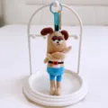 Grazioso ciondolo in peluche di cartone animato, portachiavi morbido giocattolo, accessorio per borsa. - 16cm / Cane Marrone