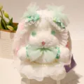 Peluche coniglio Lolita simpatico peluche principessa coniglio vestito verde regalo - Altezza 20 cm / Verde Huarong