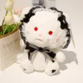 Süßer gothic lolita weißer plüsch bär spielzeug mit roten augen und spitzen mütze. - Höhe ca. 23cm / Lolita Schwarzer Bär