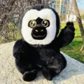 Simpatico peluche di scimmia saki con faccia bianca bambola morbida cuscino regalo - Scimmia Saki Faccia Bianca - Stile Vittoria / Altezza circa 25cm