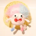 Divertente bambola di peluche brutta e carina, capelli soffici rosa e blu, giocattolo morbido - 35cm / Capelli Rosa-Blu