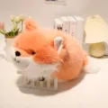 Peluche soffice arancione e bianco simpatico animale di peluche cuscino decorazione regalo - Simulazione Volpe Rossa Sdraiata / 30cm / Arancione