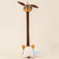 Simpatico peluche collo lungo animale bambola borsa ciondolo morbido marrone decorazione - Dachshund