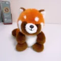 Peluche Panda Rosso Simpatico Animale di Peluche Morbido Bambola Scrivania Regalo - Panda Rosso Sacco di Fagioli di Decompressione