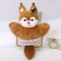 Cute squirrel plush pillow with pocket soft stuffed animal cushion for office and home decor - Squirrel Pillow