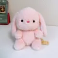Cute pink plush bunny toy soft stuffed animal doll desktop companion birthday gift for girls - Decompression Beanbag Pink Rabbit