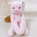 Soft pink plush pig toy, lazy long arm stuffed animal, cute soothing sleeping doll. - Long Arm Magnetic Series - Pink Pig / 28cm