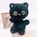 Black cat plush toy cute fluffy stuffed animal with big embroidered eyes for car decor gift - Car Bobblehead Series 20cm / Black Cat