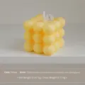 Yellow bubble scented candle, cute cube aromatherapy candle for home decor and gifts - Chamomile Scent / Yellow