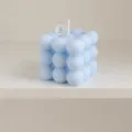 Aesthetic blue cube bubble scented candle, perfect for home decor, birthday and party gifts. - Blue
