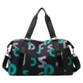 Sac de sport imperméable avec imprimé lettres, idéal pour les voyages, le fitness et la natation. - Vert