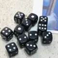 Dados redondos de 6 caras de acrílico macizo 12mm negros sin agujeros accesorios de juguete DIY - 12mm / Negro