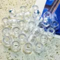12mm transparent acrylic large hole barrel beads loose DIY phone chain jewelry accessories - 12mm / Clear