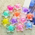 Cuentas de estrella transparentes de acrílico colorido para joyería artesanal DIY. - 15*15mm / Multicolor