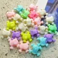 Cuentas de calavera de plastico de colores para accesorios de bisuteria y llaveros DIY - 15*12mm / Multicolor