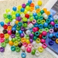 6x9mm Cuentas de Barril Perladas Agujero 3.8mm DIY Cuentas Sueltas de Plástico para Joyería - 6*9mm / Multicolor
