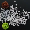 White acrylic barrel beads small hole loose beads DIY craft jewelry making supplies - 6*8mm / White