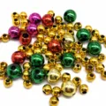 Cuentas espaciadoras sueltas de CCB galvanizadas de plástico colorido para manualidades de joyería DIY. - Redondo / Rojo