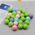 Cuentas de caramelo redondas sólidas de acrílico de colores para niños accesorios de joyería - 6mm / Mezcla Clara