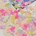 Cuentas de mariposa de acrílico colorido accesorios para manualidades pulseras y joyas DIY - Multicolor