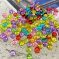 6mm holeless acrylic flat round beads DIY slime crystal mud toy accessories plastic beads - 6mm / Multicolor