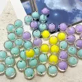 Cuentas de acrílico transparentes redondas de colores internos para joyas DIY 8-14mm - 8mm / Multicolor