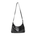 Bolso de hombro minimalista negro coreano, elegante bolso cruzado informal de moda. - Negro