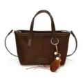 Dunkelbraune Retro Wildleder Beuteltasche, stilvolle vielseitige Schulter- und Umhängetasche. - Kaffee