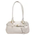 Retro minimalistische weiße Schulter-Underarm-Tasche für Damen, elegante Baguette-Tasche. - Gebrochenes Weiß