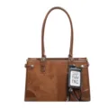 Braune Wildleder Pendler Tote Bag Vintage große Kapazität Schultertasche für Damen elegant - Mit Anhänger / Braun
