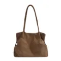 Braune geflochtene Leder Achsel-Totetasche, stilvolle Pendler-Umhängetasche für Damen. - Khaki