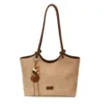 Stilvoller Wildleder Shopper Damen Vintage Schultertasche Grosse Kapazitat Alltagstasche - Khaki