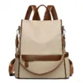 Dames nylon rugzak casual anti-diefstal lichtgewicht reizen schooltas beige tas chic - Abrikoos