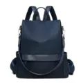 Dames nylon rugzak casual omvormbare schoudertas reis donkerblauwe dagelijkse tas - Donkerblauw