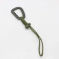 Mousqueton tactique en plastique avec lanière paracorde pour le sac à dos d'extérieur. - Vert Militaire