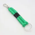 Handmade paracord keychain outdoor sports portable braided key ring for daily use keys - Emerald Green and Black