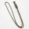Handmade camouflage paracord lanyard with metal clasp for securing keys ID card or phone - No. 206