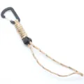 Outdoor tactical paracord keychain with black carabiner, durable nylon rope for camping and daily use. - No. 233