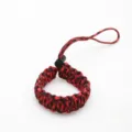 Red Black Paracord Camera Wrist Strap, Woven Hand Lanyard for Digital Cameras Use - Red Black Camouflage