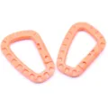 Orange plastic D-shaped carabiner tactical buckle clip for hiking backpack and outdoor gear. - Orange No.1