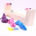 Paracord jig wooden bracelet braiding tool set with colorful ropes and plastic buckles - Wooden Jig with 3 Sets Cords and Buckles