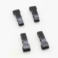 Black metal shackle 4pcs set, durable metal connecting buckle for paracord and outdoor gear. - Black 4-Hole Shackle