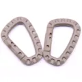 Plastic tactical D-ring carabiner buckle for backpack outdoor hiking gear utility clip. - Khaki No.1