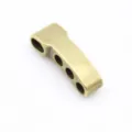 Zinc alloy paracord slider buckle multi-hole metal connector for outdoor survival DIY strap. - Antique Bronze 4-Hole Shackle