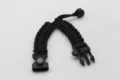 Black paracord survival bracelet with compass whistle emergency outdoor tactical gear new - Adjustable Black