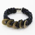 Bracelet en paracorde cinq empereurs pièces cool bracelet tressé fait main - Camouflage Ciel Étoilé