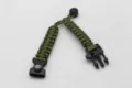Army Green Paracord Survival Bracelet 7-Core Outdoor Emergency Wrist Strap with Compass & Whistle - Adjustable Army Green