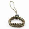Paracord camera wrist strap braided survival lanyard for outdoor photography and daily use. - Army Green Camo
