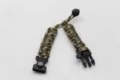 Multifunctional survival paracord bracelet with compass and whistle for outdoor camping. - Adjustable Army Green Camo