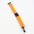 Orange black paracord survival bracelet outdoor sports handmade emergency wrist rope alloy - Orange & Black